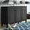 Baxton Studio Warren Espresso Shoe Storage Cabinet With 5 Shelves and Drawer 27.5" H
