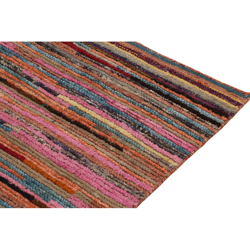 Moroccan Hand Knotted Silk Area Rug, Runner 3' x 10'