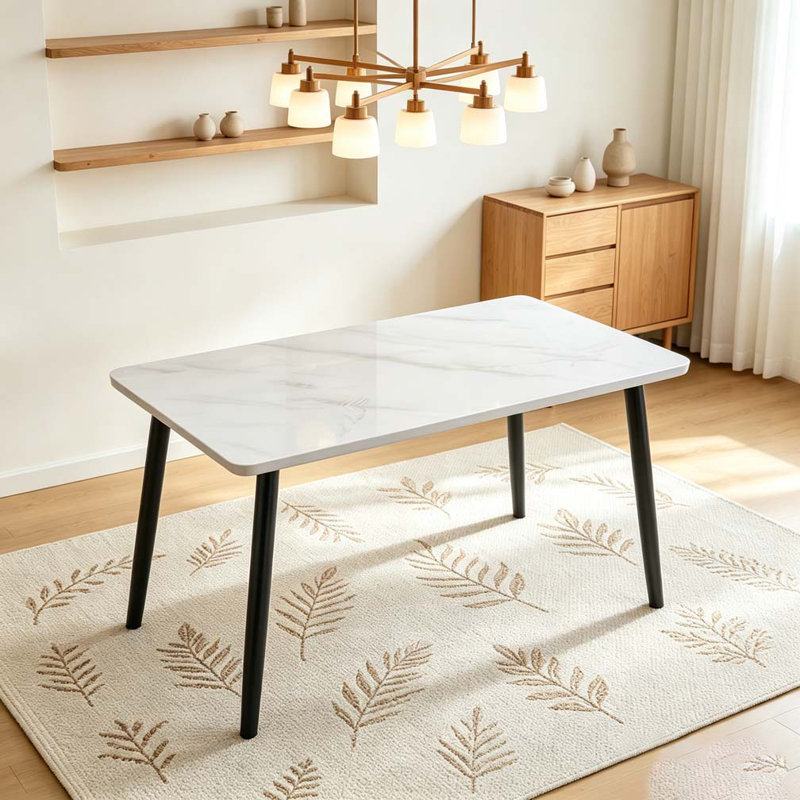 Table de salle à manger moderne, Blanc et noir 2