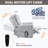 Dual Motor Infinite Position Up To 350 LBS Leatherair Power Lift Recliner Chair, Heavy Duty Motion Mechanism With 8-Point Vibration Massage And Lumbar Heating-830344321