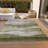Machine Washable Indoor/Outdoor Chantille ACN1141 Green Rug-960571368