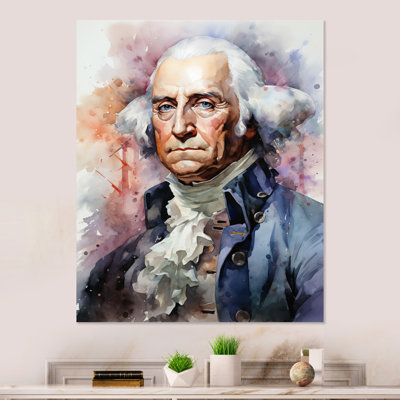 Portrait de George Washington - président / décoration murale en métal politique