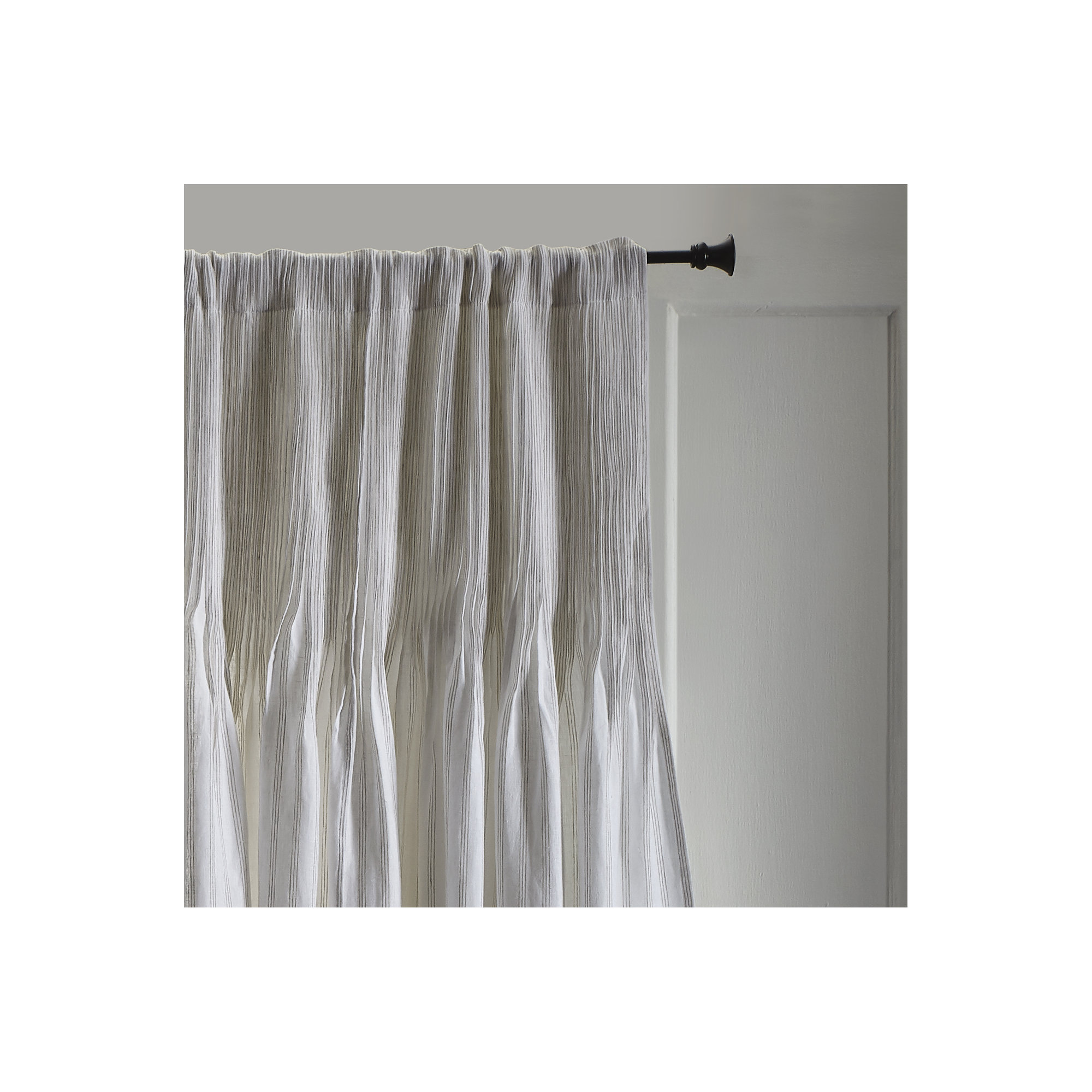 Semi Sheer 100% Linen Curtain, 32" W x 108" L