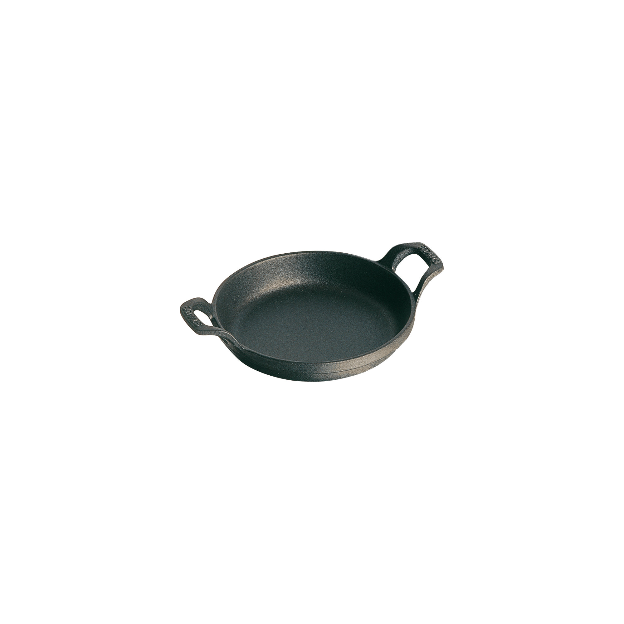 Staub Cast Iron Round Gratin Baking Dish, Black Matte, 7.5""