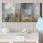 «Misty Sky I», ensemble de 2 reproductions d'art sur toile tendue-208119573