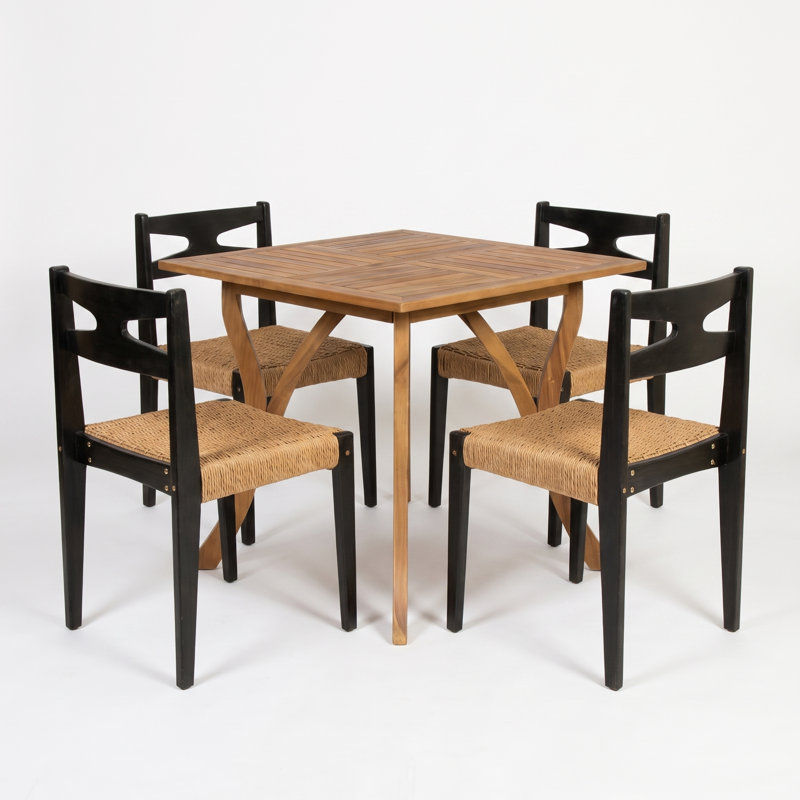 Ziven Acacia Patio Dining Set with