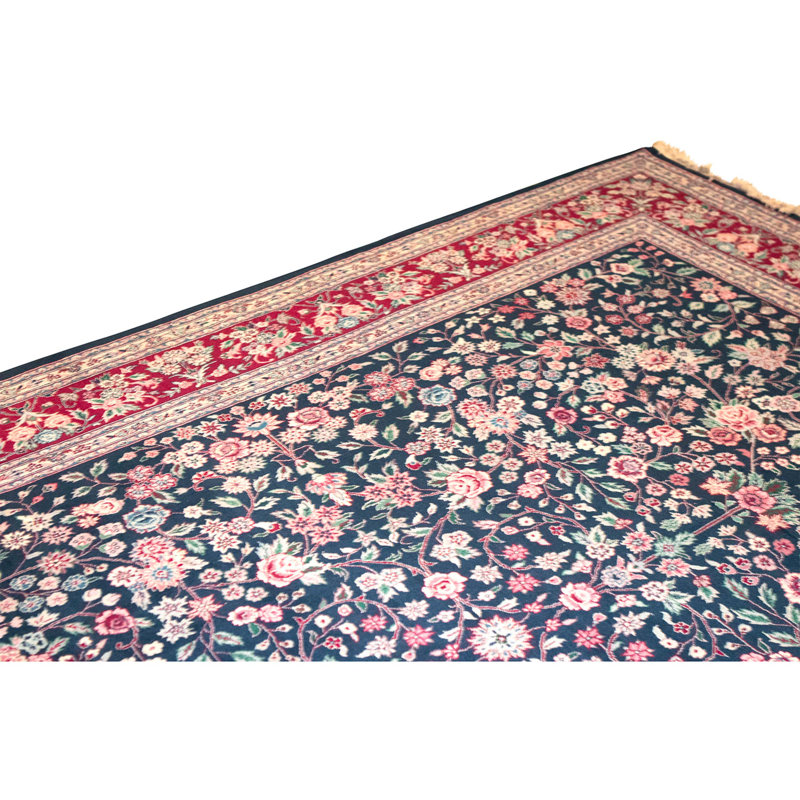 Tapis vert noué à la main de haute qualité