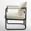 Chaise d'appoint rembourrée Mid-Century moderne avec coussin ultra épais et structure en métal industriel-729892481
