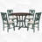 Broomhedge 4 - Person Four Leg Dining Set-1837567058
