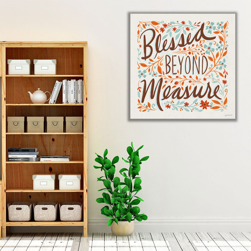 «Blessed Beyond Mesure I», reproduction d'art sur toile, H 12 po x l 12 po