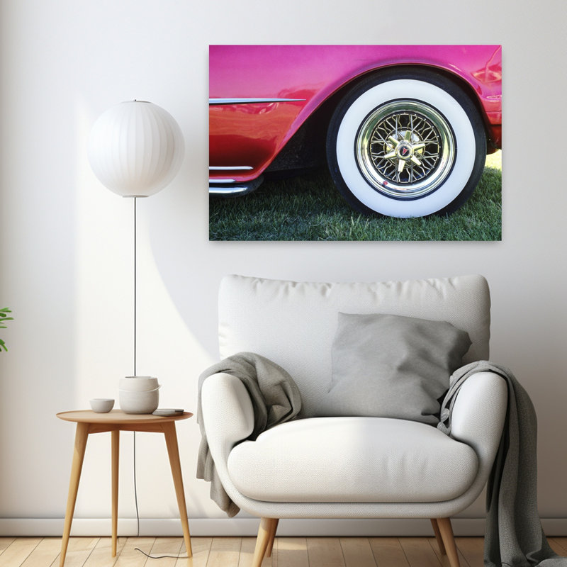 Art mural rétro rétro classique des années 1950 Pontiac, H 36 po x l 24 po