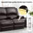 Power Reclining Loveseat Sofa with Removable Armrest and Remote Control, RV Couch Home Theater Seating with Storage & USB Ports,Cup Holder-128998946