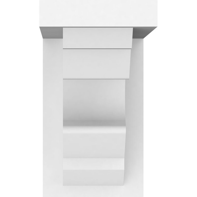 Support standard en PVC de qualité architecturale Sheridan de l 5 po x P 9 po x H 9 po, H 9 po x l 5 po x P 9 po