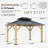 Patio Cedar Wooden Gazebo with Galvanized Steel Hardtop-109048561