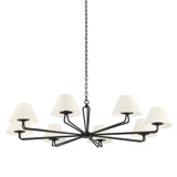 Ozias 8 Light Chandelier - Black Iron