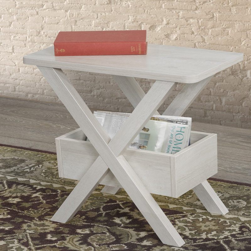 Table d'appoint Jelju Chair, gris, Blanc