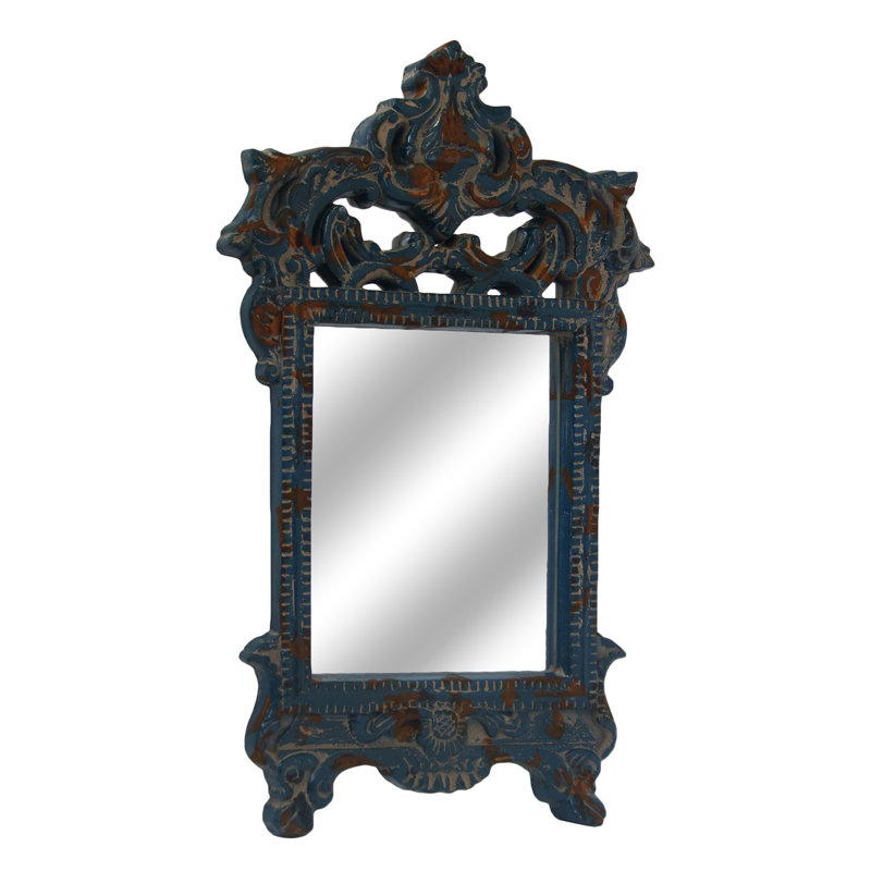 Rectangle Floor Mirror, Blue