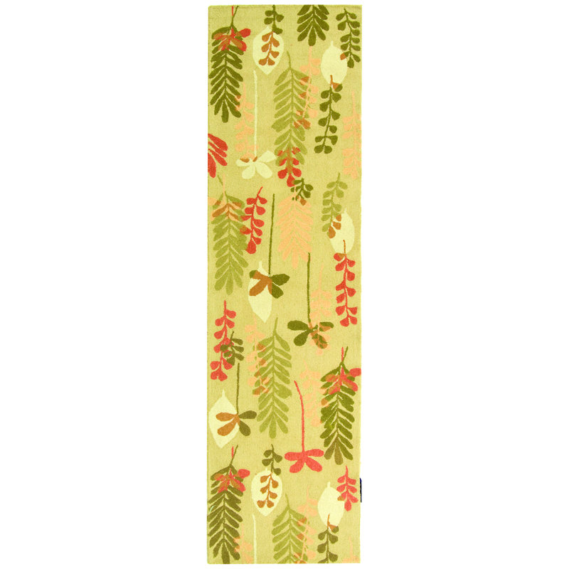 Berkley Hand Hooked Thick Wool Pile Floral Rug, Runner 2'6" x 10'
