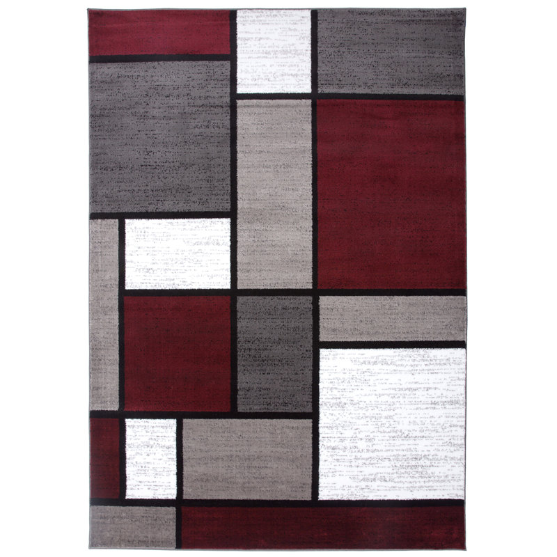 Carius Performance Floral Gray/Blue/Black/White Area Rug – Modern Floral Design, Living Room, Bedroom, Dining Room, Durable & Easy to Clean Carpet