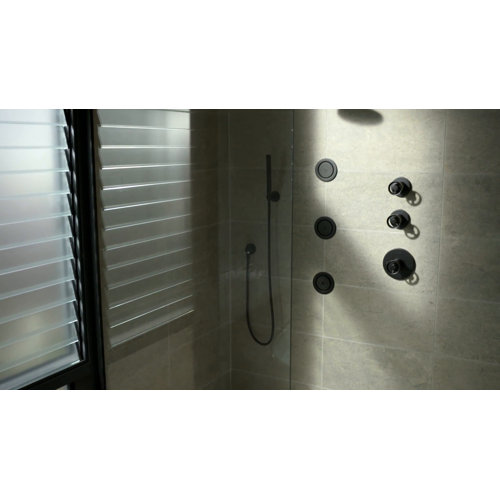 KOHLER Components Rite-Temp 1-Handle Shower Valve Trim Kit with Oyl Handle in Matte Black