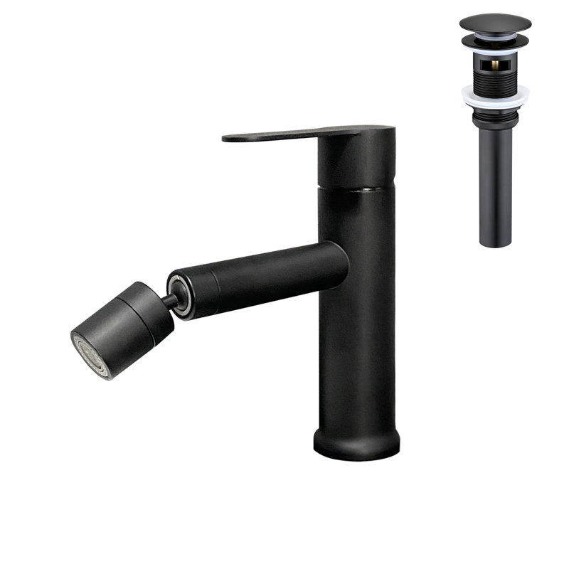 Single Handle Bathroom Sink Faucet With Pop-Up Drain And Overflow