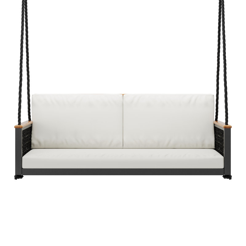 Balancelle en teck avec coussins Linden, 62"
