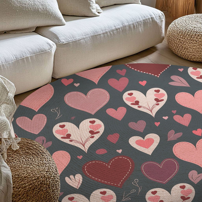 Tapis tressé Heartfelt, Rond 5 pi