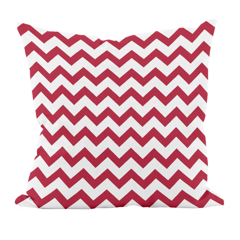 Aldermary Square Pillow Cover and Insert, 16"H x 16"W, Red
