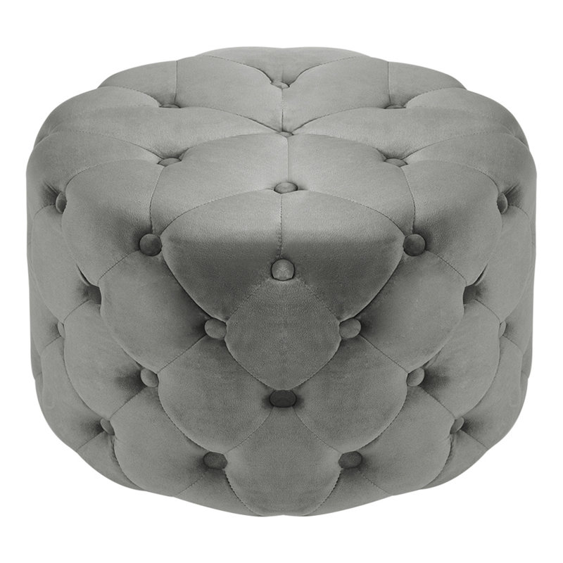 Phoebe 60cm Wide Velvet Solid Colour Footstool Ottoman