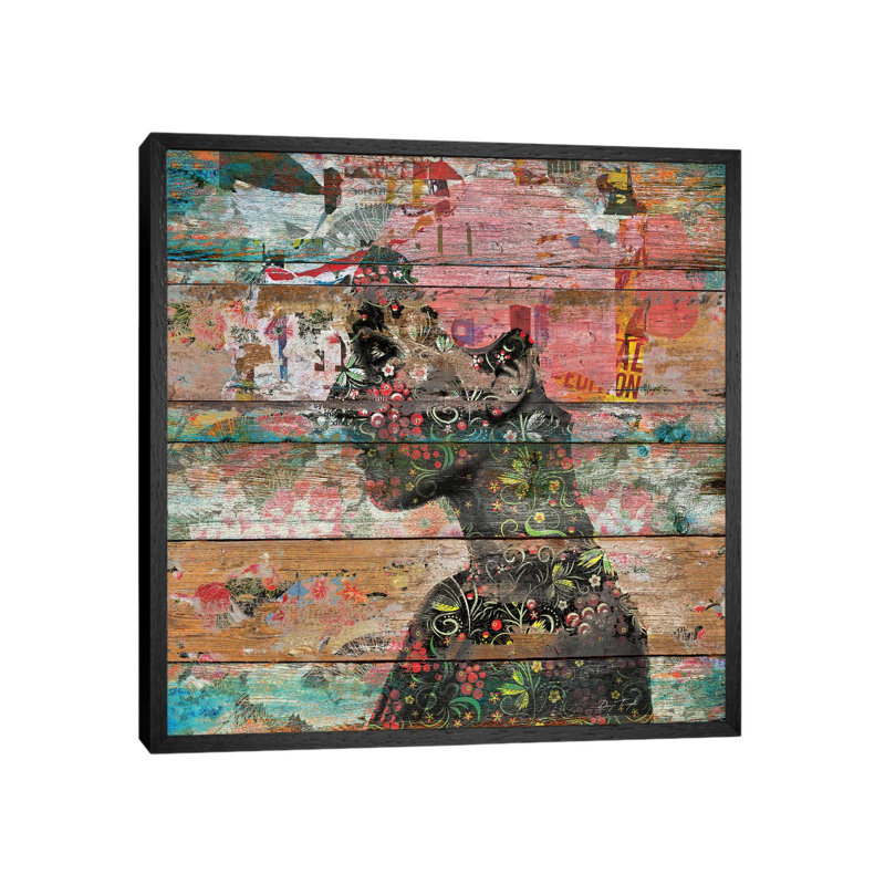 Diego Tirigall - Print on Canvas, 45.72 cm H x 45.72 cm W, Black Floater Framed