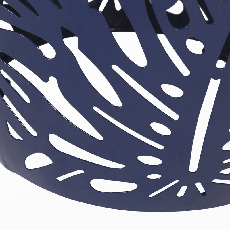 Metal Side Table, Navy Blue