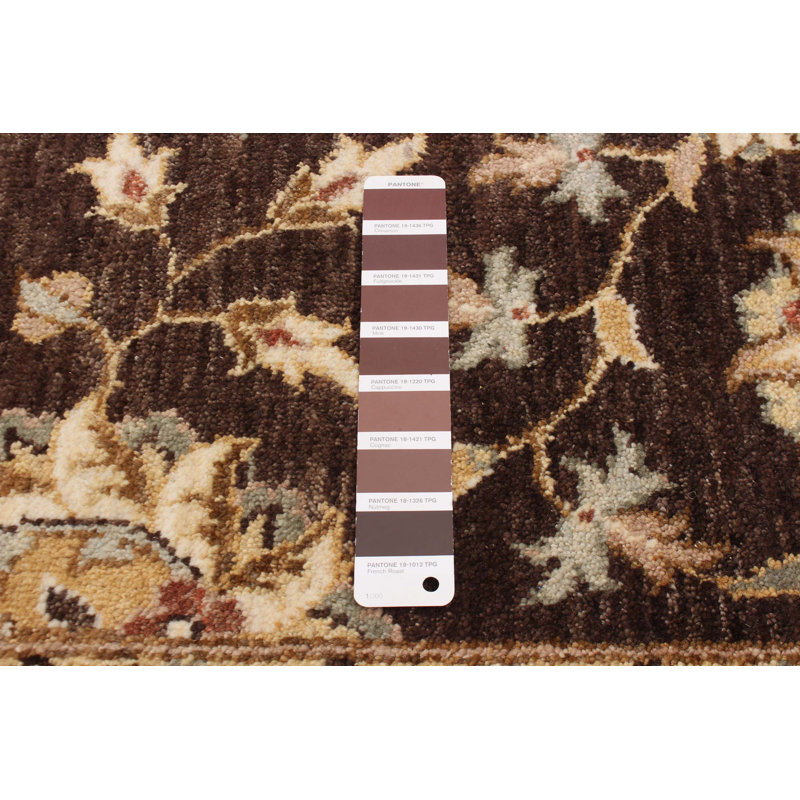 Tapis brun foncé Peshawar Oushak 4 pi 1 po x 6 pi 6 po