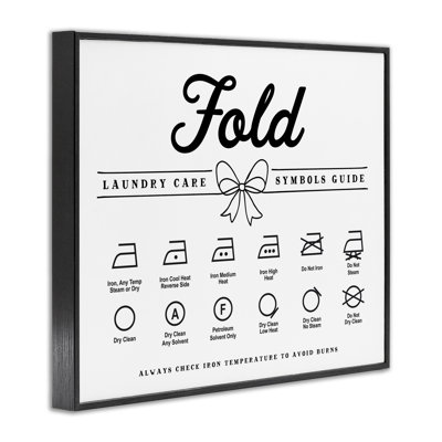 «Fold Laundry Symbols», giclée encadrée à détail de nœuds, design par lettré et doublé