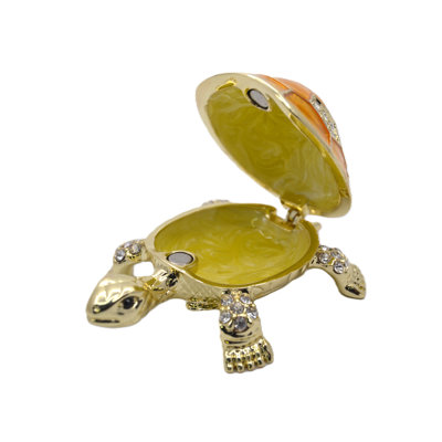 Petite boîte à bijoux bijou en émail avec cristaux autrichiens