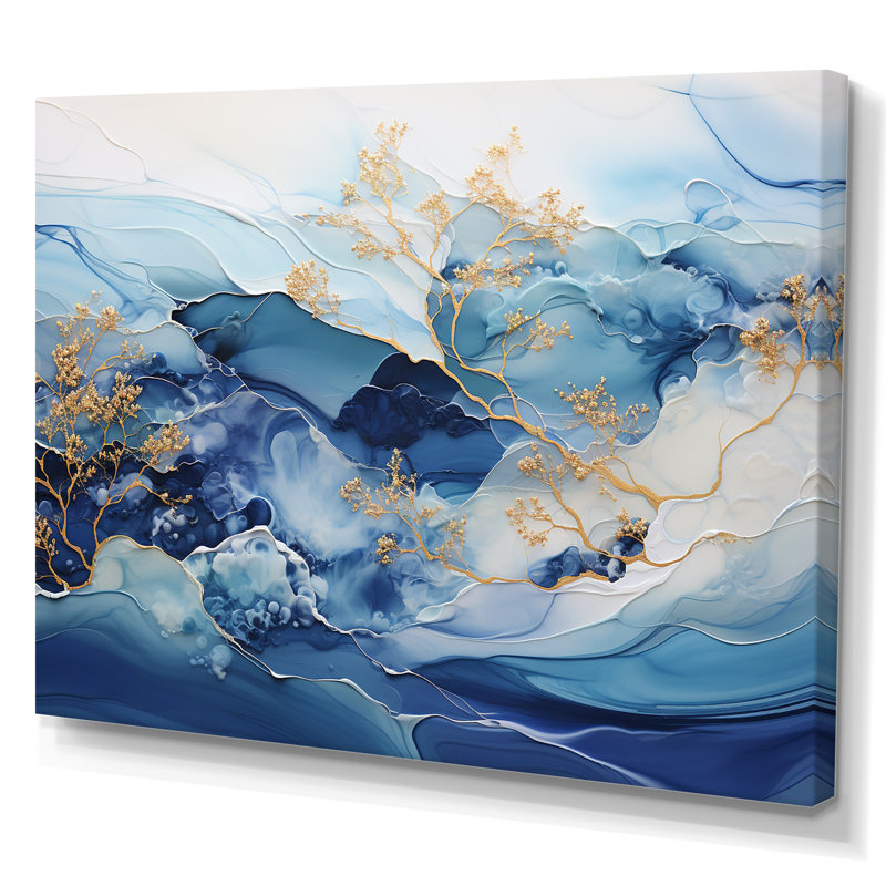 «White and Blue Alco», impression sur toile, H 12 po x l 20 po x P 1 po, Toile tendue