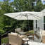 Parasol carré en porte-à-faux pivotant de 10 po avec base et rotation à 360 degrés Rocshelle-248276125-225910566