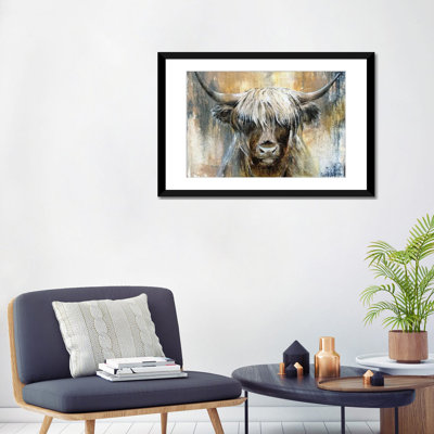 Highland Cow I, encadrée par Studio Paint-Ing, impression