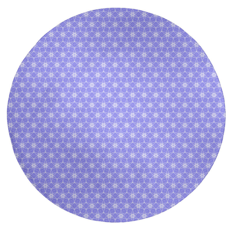 Tapis à cercles ornés, Rond 5 pi
