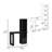 Writing Desk With Bookcase And Cabinet, Black