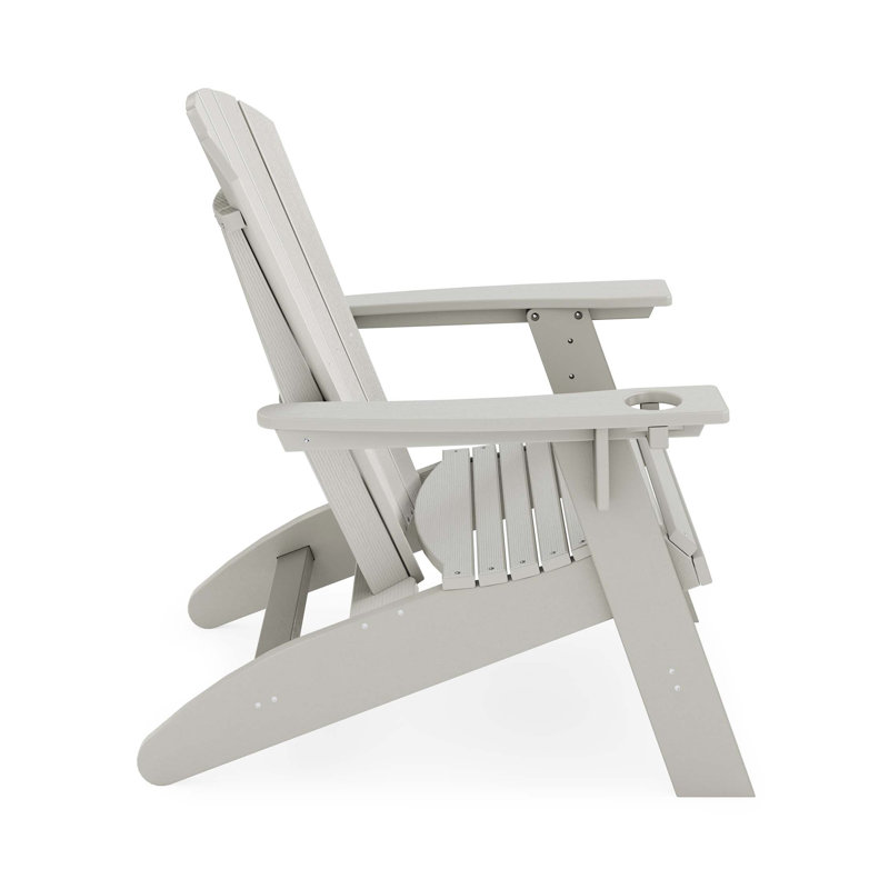Adirondack Chair – Sturdy Hdpe Poly Lumber For Poolside, Patio, And Garden Relaxation, Dark Gray