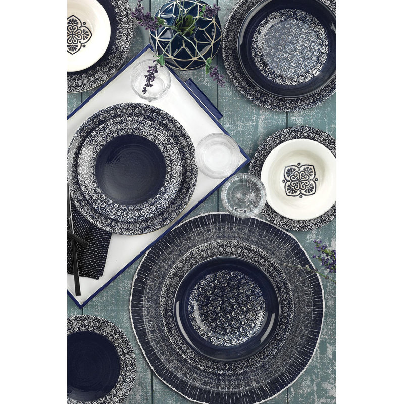 Porcelain China Dinnerware Set 24 Piece - Service for 6