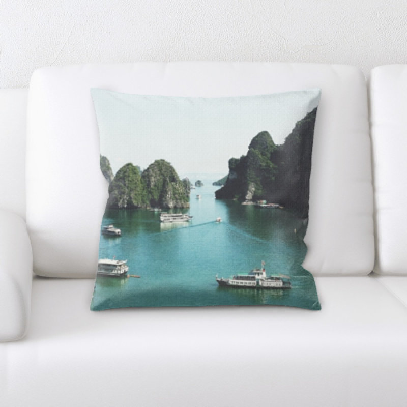 Evander Microsuede Reversible Throw Pillow