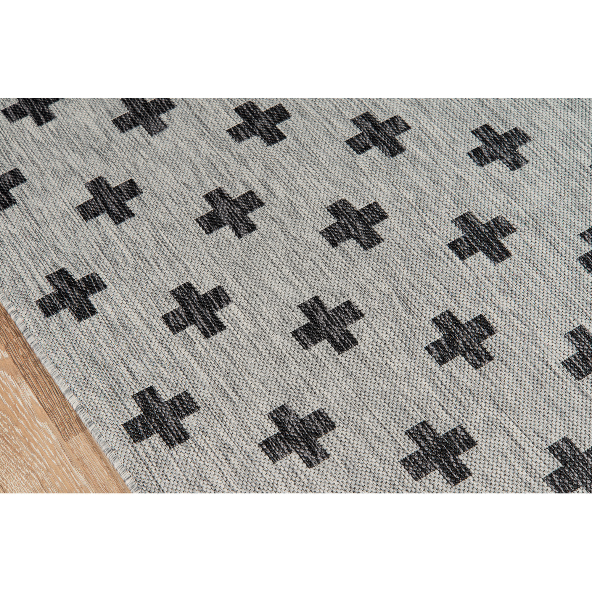 Umbria Striped Indoor / Outdoor Area Rug, Runner 2' x 10', Gray/Black