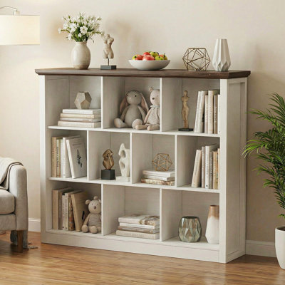10 Cube Storage Organizer Book Shelf