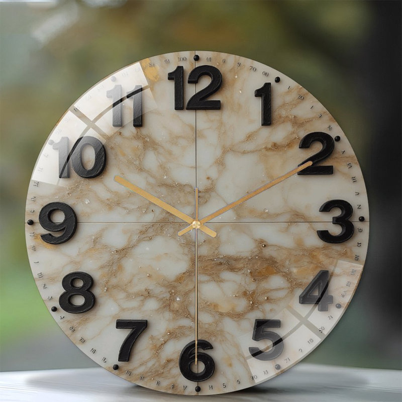 Horloge murale en marbre Elegant