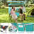 Double Beach Chair with Adjustable Canopy Oversized Folding Camping Chair Turquoise-1200060629