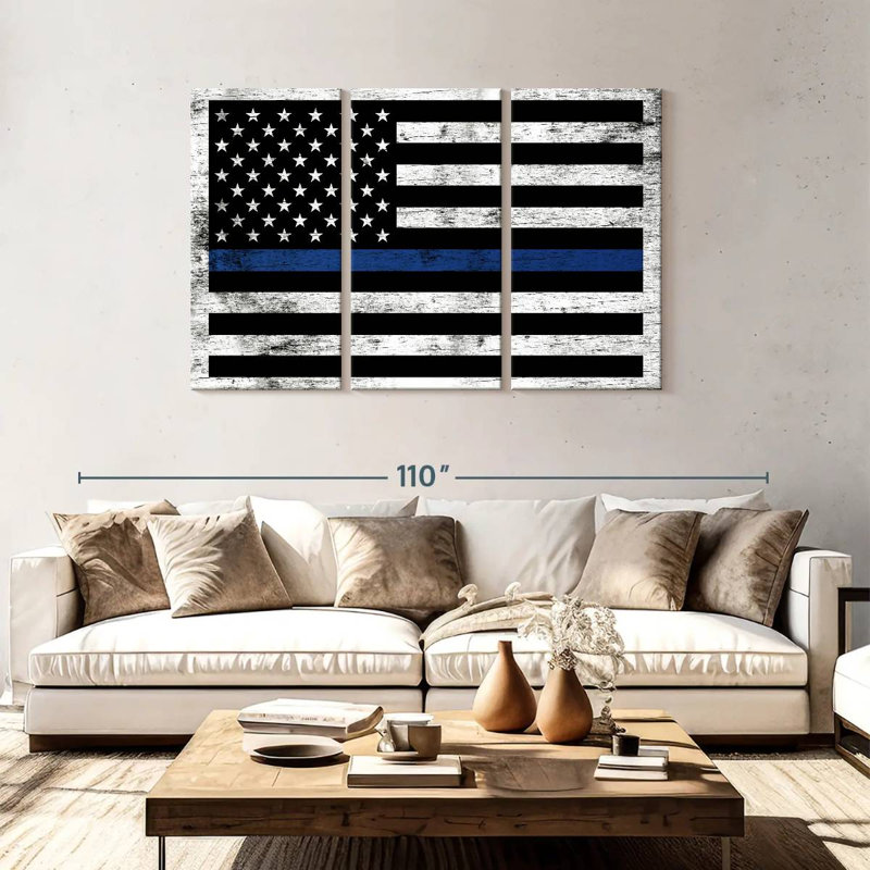 Lelar Police Support Flag, 48" H x 74" W