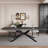 Vetler 9 - Piece 110.23'' Extendable Rectangular Sintered Stone Dining Table with 8 Leather Chairs Dining Set-877645550