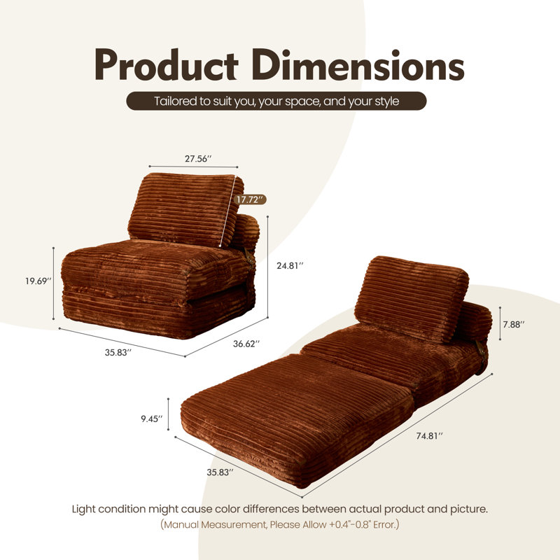 Fauteuil-lit Nathasa, Brun