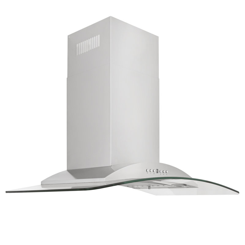 30" KN 400 CFM Convertible Wall Mount Range Hood in Brushed Stainless Steel, 30"